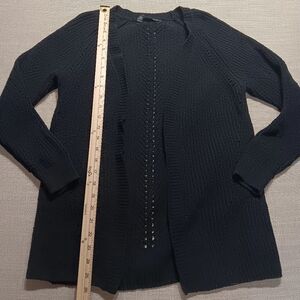 Chenille cardigan sweater, Medium, Black, Great condition